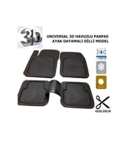 Paspas Siyah 5 Parça Üniversal Tüm Araçlar Için Uyumlu