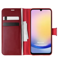 Microsonic Samsung Galaxy A26 Kılıf Delux Leather Wallet Kırmızı (Kırmızı)