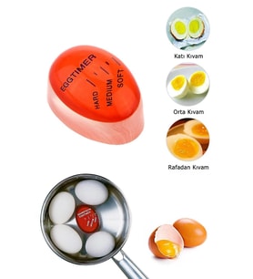 Renk Değiştiren Yumurta Zamanlayıcı Yumurta Haşlama Derecesi Dublör Yumurta Pişirme Aleti Egg Timer (Çok Renkli)