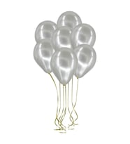 Metalik Gümüş Balon 10'lu M128