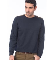 Dewberry Erkek Pamuklu Sweatshirt Lacivert 1014 Günlük Üst Giyim, Hafta Sonu Kombini, Seyahat Gardırobu