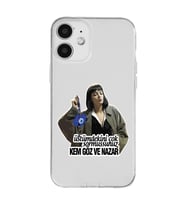 Iphone 12 Uyumlu Kem Göz ve Nazar Tasarımlı Şeffaf Telefon Kılıfı