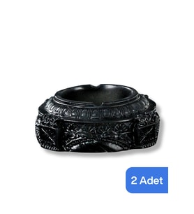 Şık Siyah Kül Tablası, Dekoratif 2’li Set, Modern ve Estetik Tasarım