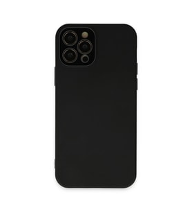 Pilelistore   iPhone 12 Pro Max Kılıf Lansman Glass Kapak - Siyah