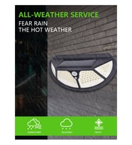 Fonksiyonel Sensörlü 102 Ledli Solar Bahçe Lambası