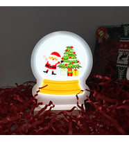 Kar Küresi Yılbaşı Masaüstü Led Lamba/gece Lambası/usb’li Ve Uv Baskılı (leon—led Ile Neon Görünüm) 11*13 CM