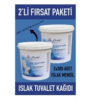 The Saskat Islak Tuvalet Kağıdı Kova Islak Mendil 410 Adet 2 Paket Easy Wet Wipes
