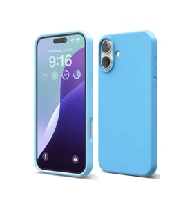 Apple iPhone 16 Plus Kılıf Nano içi Kadife Silikon - Mavi