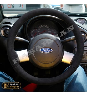 Ford StreetKa Dikme Direksiyon Kılıfı Alcantara Süet Monza Black 1.6-Roadster-Elegance 2003-2006