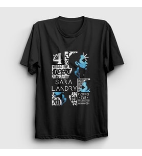 Presmono Unisex Siyah Poster Müzik Dj Sara Landry T-Shirt 513253tt