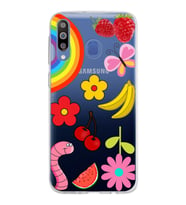 PrintiFy Samsung Galaxy M30 ile Uyumlu 1mm Slim Fit Water Color 5 Baskılı Şeffaf  Kılıf