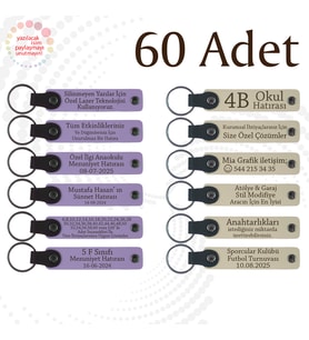 M Menekşe & S Kahve, 60’lı Set, Kişiye Özgü Anahtarlık, Gönüllü Etkinlik Katılımcılarına Sürpriz