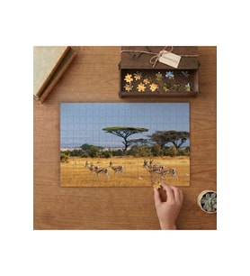 Afrika Vahşi Hayvanlar Tasarımı 240 parça Ahşap Puzzle Ahşap Kutuda MP09450