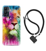 Infınix Hot 12 Kılıf Resimli Boyun Askılı İpli Desenli Silikon Colorfull Leon 2 1388