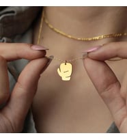 Kişiye Özel 925 Ayar Gümüş Boks Eldiveni İsim Kolye Boksör Hediye (Gold)