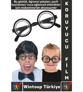 Eğlenceli Çocuk Yetişkin Parti Kostüm Öğrenci Arkadaş Şaka Kalın Büyük Cam İnek Öğrenci Şaka Gözlüğü