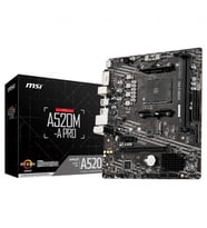 MSI A520M-A PRO DDR4 M2 PCIe NVME HDMI DVI PCIe 16X v3.0 AM4 mATX