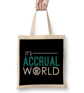 It s Accrual World Awesome Accounting Pun Bez Çanta Uzun Saplı