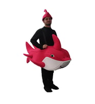 Baby Shark Kostümü Yetişkin Pembe  Mommy Shark Kostümü