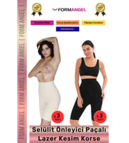 #Korse Lazer Kesim Dikişsiz İz Göstermeyen Toparlayıcı Kaymaz Selülit Önleyici Paçalı Korse 6'lı Set