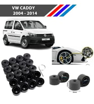 Otozet - VW Caddy Bijon Civata Kapağı Siyah Renk 20 Adetli Set 17mm 1K06011739B9