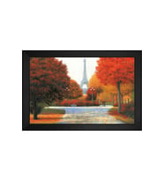 Manzara Temalı Kanvas Tablo 80 x 110 cm Siyah Çerçeve