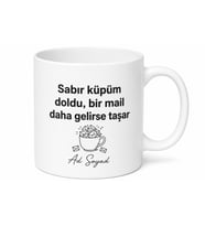 Mailleşirken Deliren Plaza İnsanlarına Özel Sabır Küpü Esprili Kupa Bardak Hediye