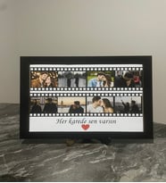 Kişiye Özel Resimli Film Şeridi Ahşap Çerçeve (Ölçü Seçenekli)