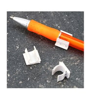 Kalem Tutucu (Pen Clip) Arkası yapışkanlı 1.5x1.2x1.2 cm Kısa Tip (9-10 mm Kalemler İçin) 500 adet (Beyaz)