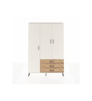 Arges Dolap 6 Raflı 3 Çekmeceli Tek Askılı 132x30x195 Aytaşı-Aytaşı/Çam