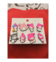 Kuromi Melodi Desen Terlik Süsü Jibbitz Aksesuarı 8 Adet (Çok Renkli)