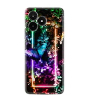 C53 Kılıf Silikon Desen Özel Seri Butterfly Neon 1684