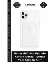 Honor 600 Pro Uyumlu Kartlık Detaylı Şeffaf Yuki Silikon Kılıf Mobil Aksesuar Telefon Kapağı