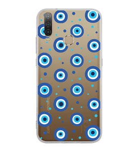 PrintiFy General Mobile GM 10 ile Uyumlu Nazar Boncuğu 1  Kamera Korumalı Şeffaf Silikon Kılıf