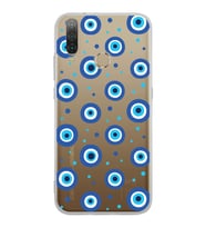 PrintiFy General Mobile GM 10 ile Uyumlu Nazar Boncuğu 1  Kamera Korumalı Şeffaf Silikon Kılıf