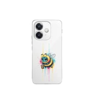 Oppo A3 ile uyumlu Splash arı tasarımlı şeffaf silikon kılıf