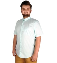 Mode XL Büyük Beden Erkek Klasik Gömlek Likralı 20352 Mint Yeşili