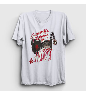 Presmono Unisex Beyaz Somebody's Watching Me Doechii T-Shirt 545123tt