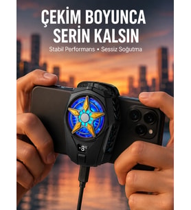 Oyunlar İçin Telefon Soğutucu – 65-85 mm Uyumlu, Dijital Ekranlı Yeni Nesil