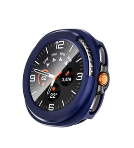 Samsung Galaxy Watch 8 Uyumlu Classic 46mm Sert PC Kasa ve Ekran Koruyucu Zore Watch Gard 39 (Lacivert)