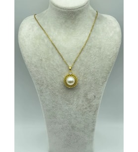 Çelik Gold İnci Kolye - 25-ctr108