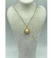 Çelik Gold İnci Kolye - 25-ctr108