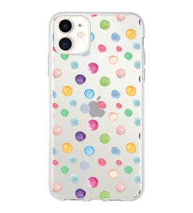 PrintiFy Apple  iPhone 11 ile Uyumlu 1mm Slim Fit Water Color 6 Baskılı Şeffaf  Kılıf