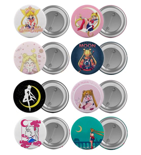 Sailor Moon Çanta Rozeti Seti 8 Adet En Büyük Boy 5.8cm İğneli Broş Ay Savaşçısı