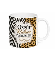 Afrika Safari Çizgileri Zebra ve Çita Desenli Egzotik Kupa Bardak Hediye