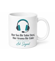Çağrı Merkezi Temsilcisine Hediye Kulaklık Sabır Müşteri Şikayeti Baskılı Kupa Bardak