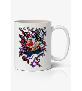 Monkey D. Luffy One Piece Temalı Baskılı Beyaz Kupa Bardak