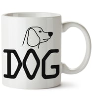 Köpek Baskılı Porselen Kupa Bardak