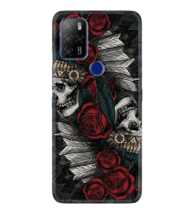 Omix X300 X500 X400 X600 X700 Kılıf Desemli Silikon Skull Rose 1673