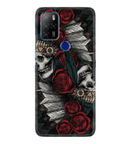 Omix X300 X500 X400 X600 X700 Kılıf Desemli Silikon Skull Rose 1673